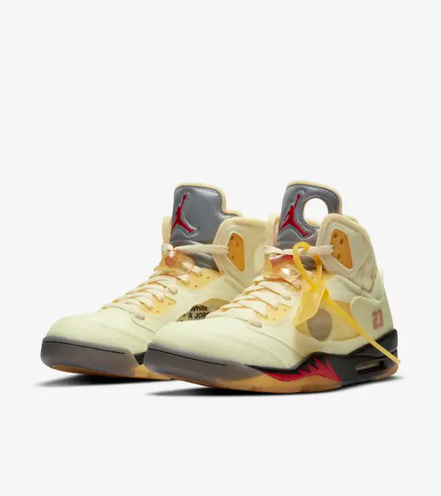 Air Jordan 5 c/o Off-White™ (Sail) – Canary Yellow