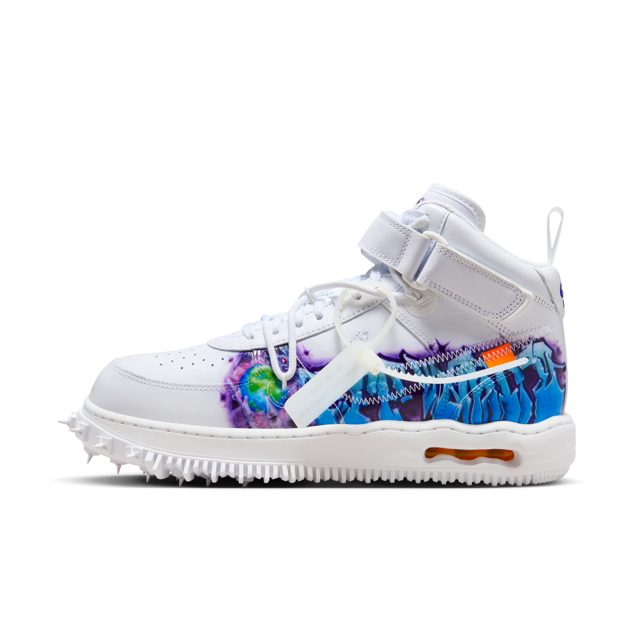 Nike Air Force 1 Mid Off-White White Clear White DO6290-100 Mens New