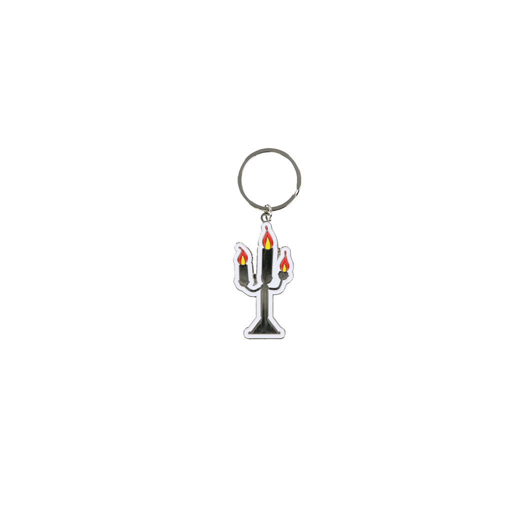 Canary Candle Metal Keychain