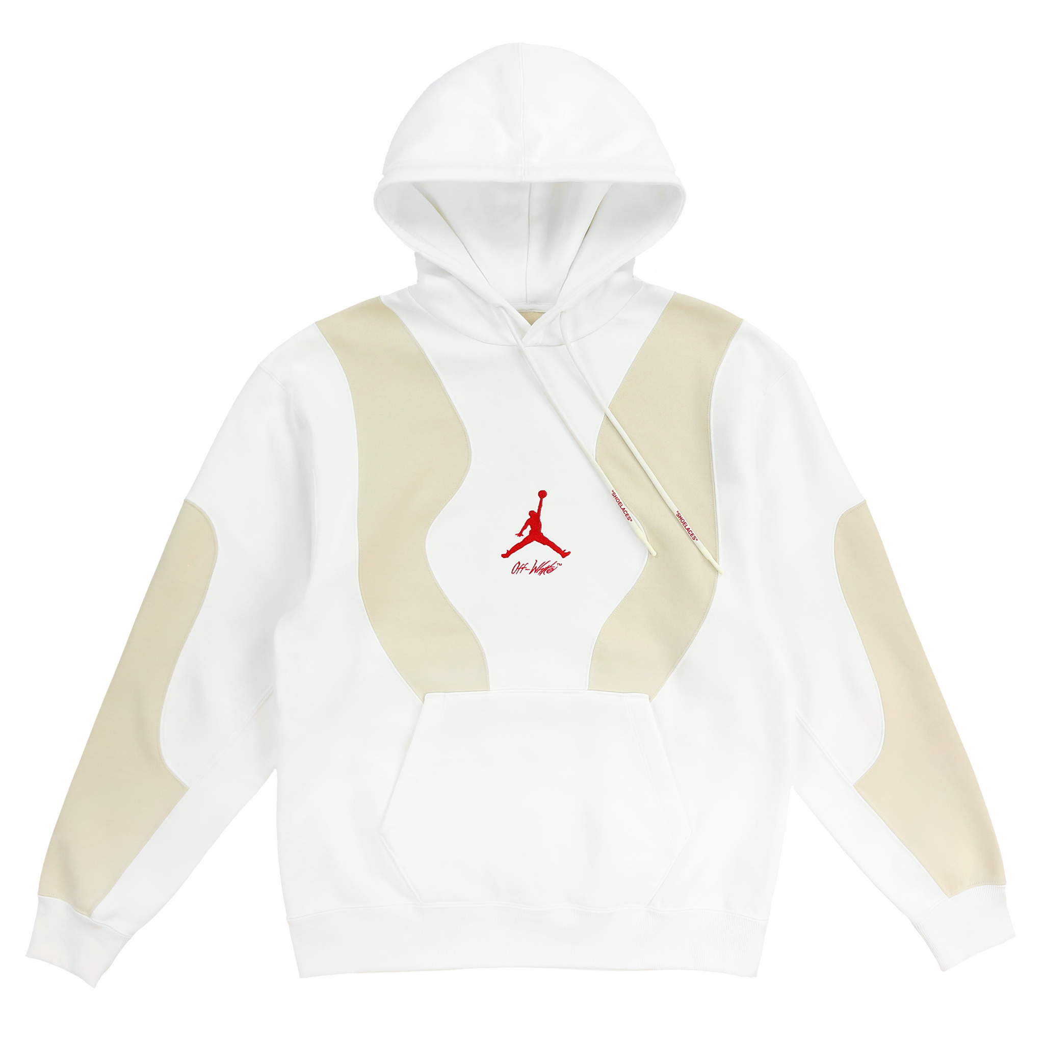 Jordan Off-White™ Hoodie (Fossil/Sail/University Red) – Canary Yellow