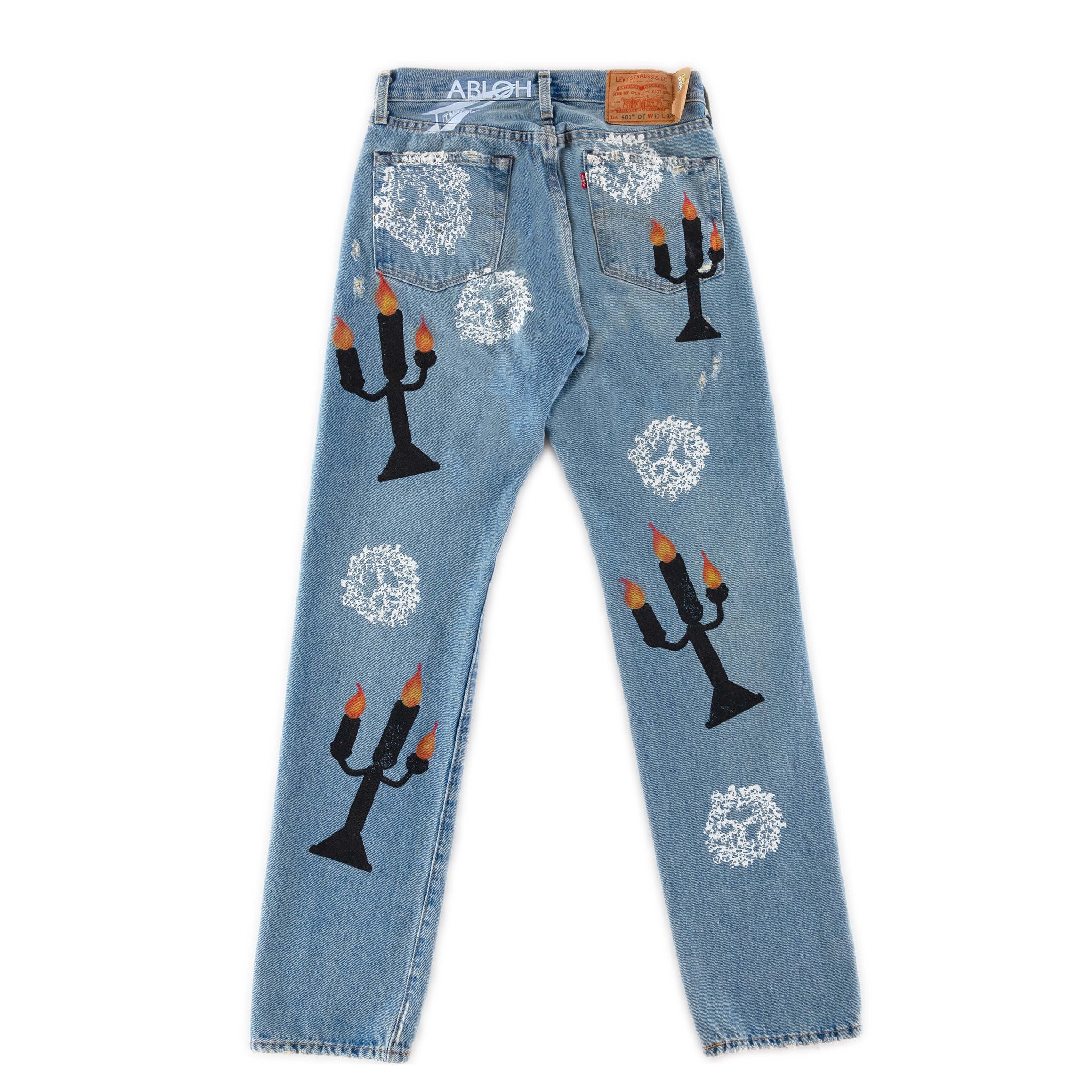 Denim Tears, Jeans, Denim Tears Virgil Abloh Message In A Tear Jeans