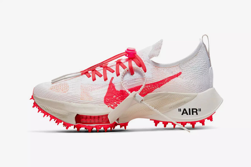 Nike x Off-White™ Air Zoom Tempo NEXT% (White/Solar Red-Light Bone 